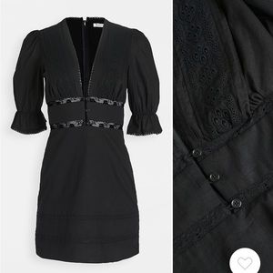 Reformation Black Cotton Cassett Dress